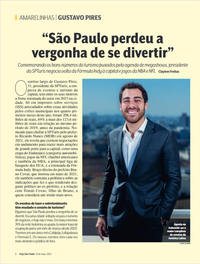 campeón Brutal Doctrina Veja São Paulo - Entrevista com o presidente Gustavo Pires - 26/5/2023 -  Comunicação
